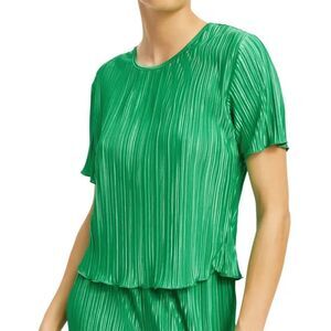 NWT Good American Plissé T-Shirt, Summer Green, Size 5/6 (2XL/3XL)